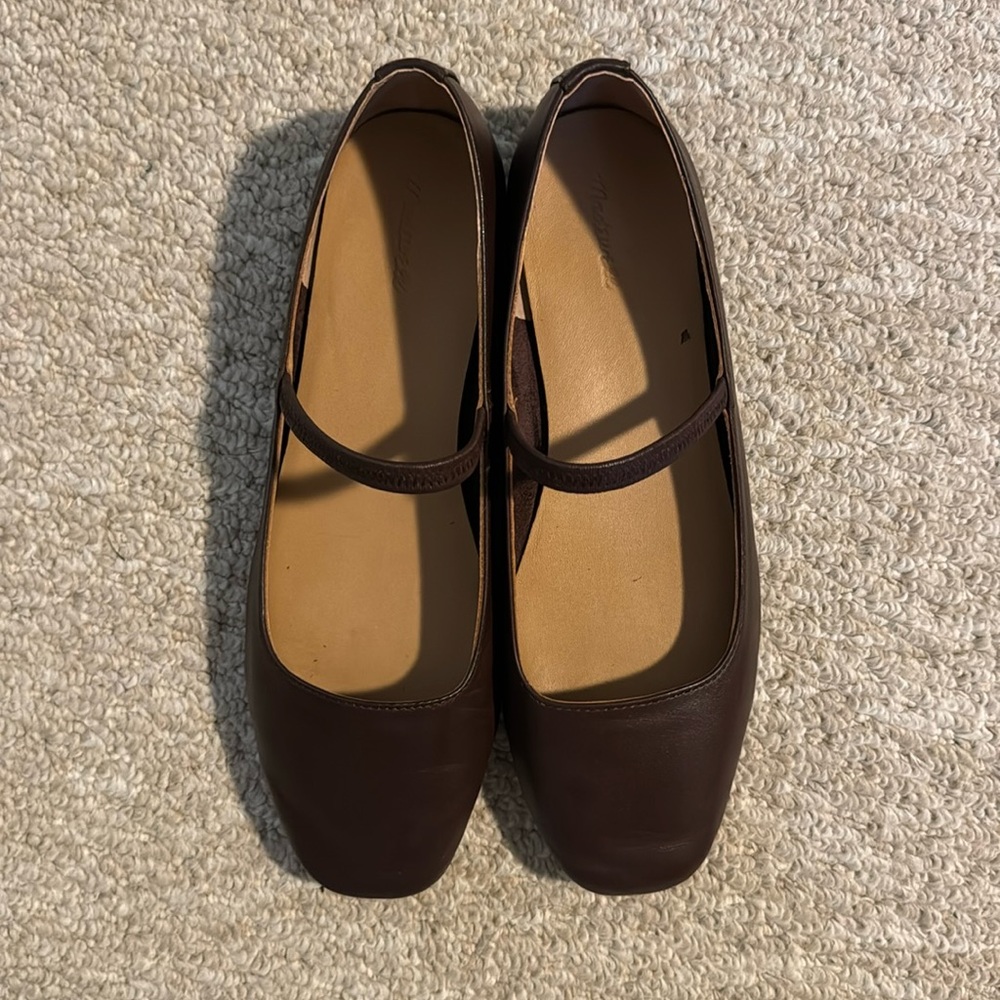 Madewell Greta Ballet Flat in Chocolate Raisin size 6.5